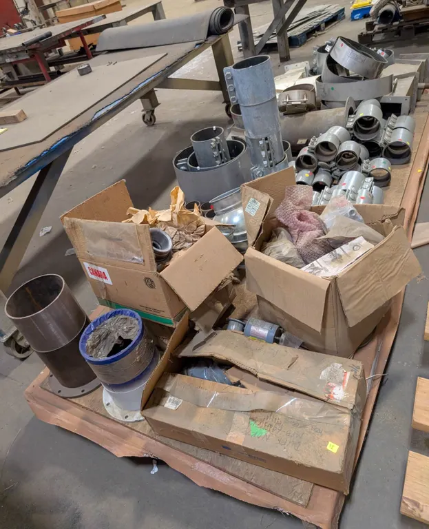 PALLET OF ASSORTED INDUSTRIAL DUCT COUPLINGS,