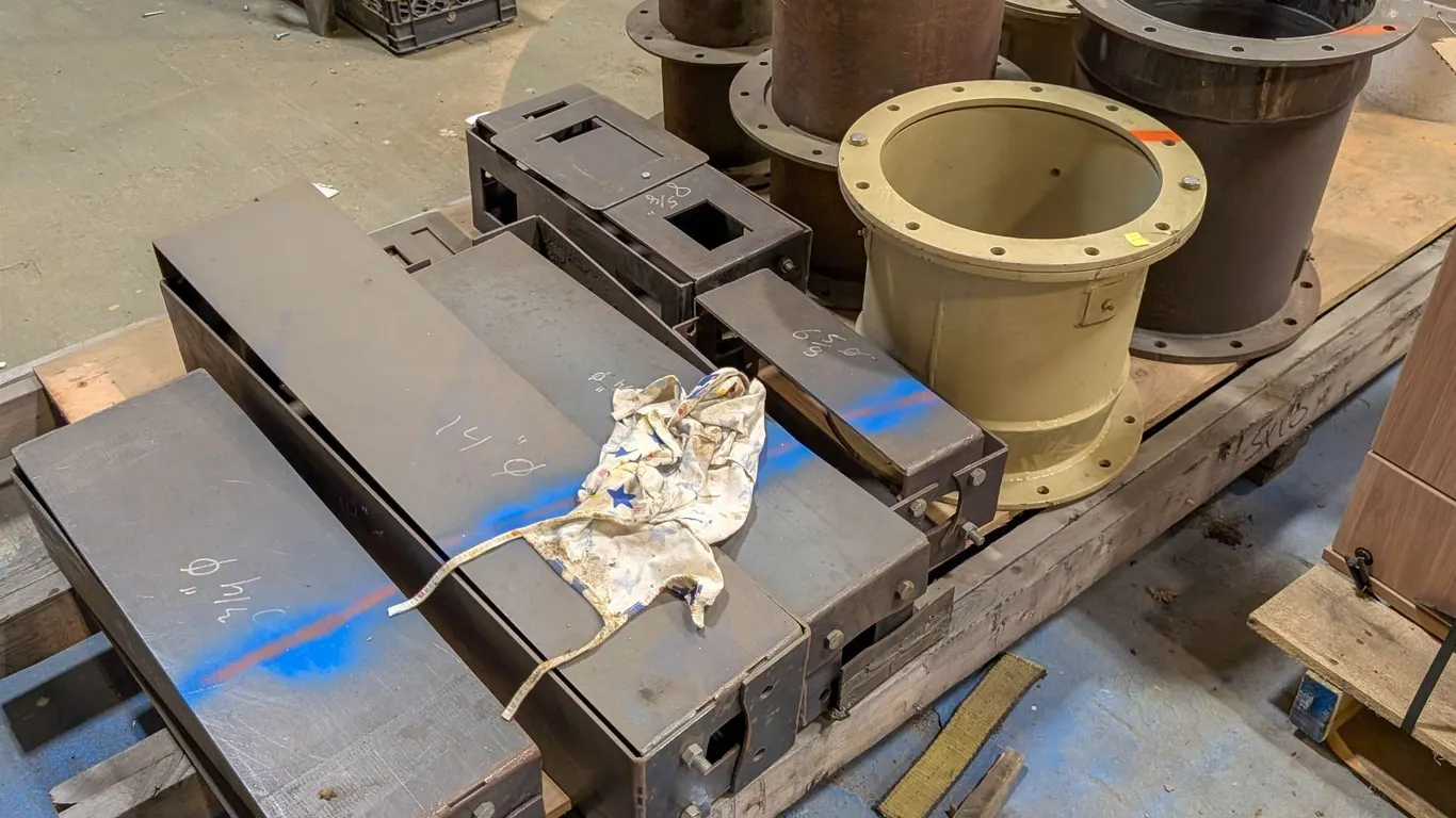 PALLET OF ASSORTED FLANGED PIPING & MORE