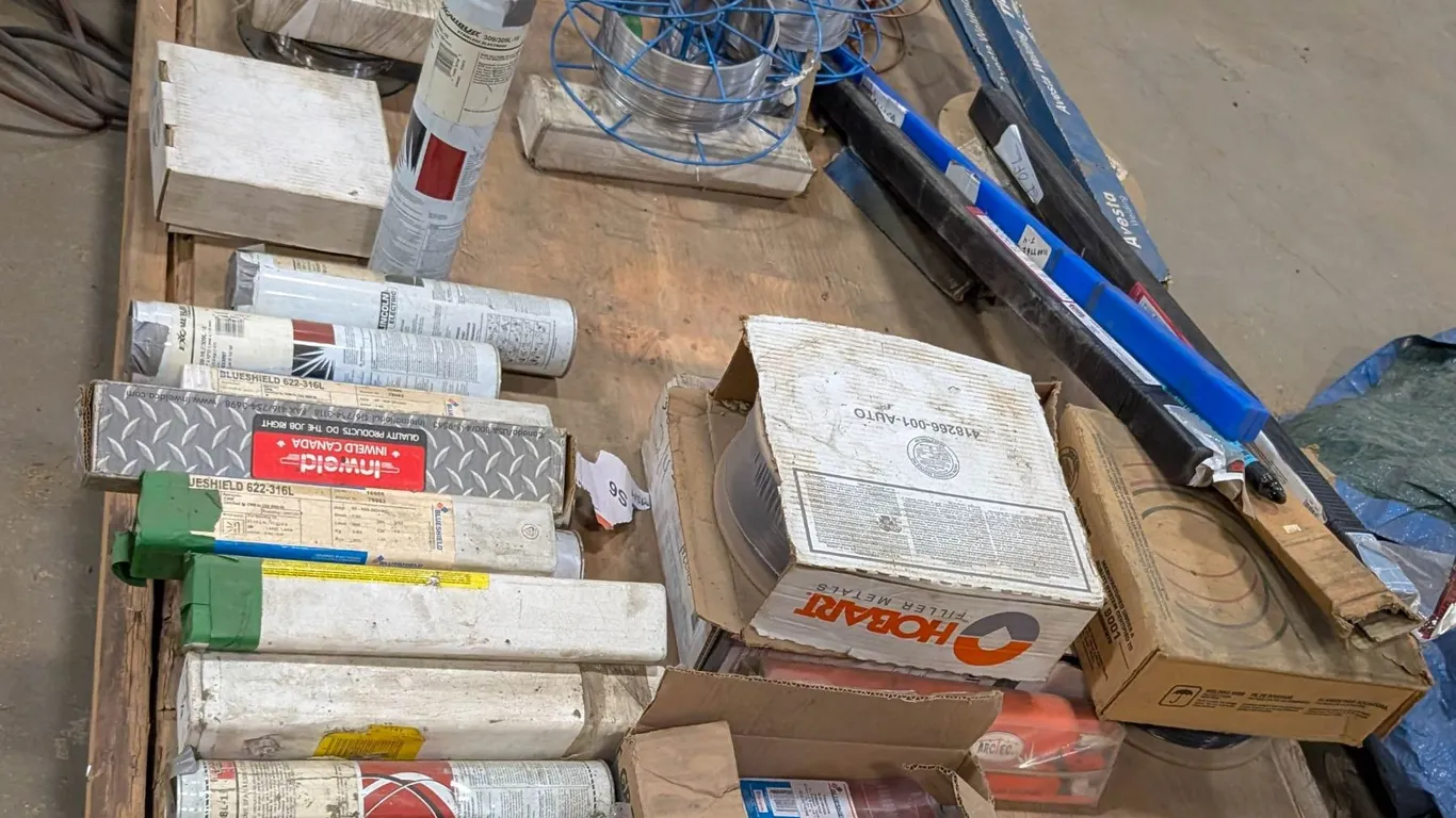 PALLET OF ASSORTED WELDING WIRE & ELECTRODES