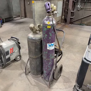 Oxy-Acetylene Cart w/ Oxygen Tank, Acetylene Tank, Gauges, etc.