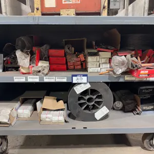 Contents of Mobile Cabinet Including Asst. Welding Rod, Gouging Rod, Welding Wire, etc. **Must be re