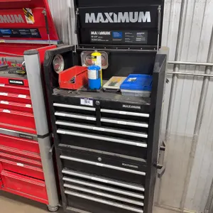 Maximum 32-1/2" 12-Compartment Tool Storage Combo w/ Contents Including Squares, Knives, Allen Keys,