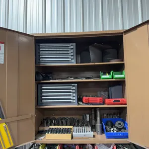 Knaack Cabinet w/ Contents Including Taps, Dies, Drill Indexes, Drill Bit Sets, Morse Taper Tooling,