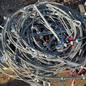 Galvanized Wire Rope Assemblies with Turnbuckles, Shackles & Cable Clamps