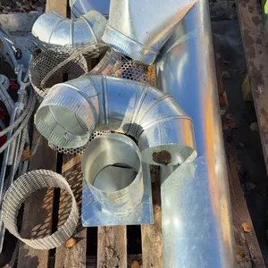 Galvanized HVAC Ductwork – Pipe, Elbows, Transitions & Perforated Metal Bands