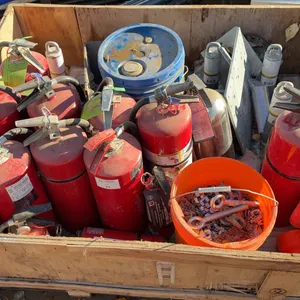 Fire Extinguishers, Fall Protection Anchors, Bucket of Eye Bolts & Clips & Gas Can