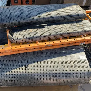 Rolls of Dimpled Drainage Board with Filter Fabric & Orange Steel Scaffold Guardrail Frames