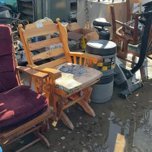 Wood Glider Rockers, Wooden Dining Chairs, Exercise Bike, Bar Stool, CD Boombox & More