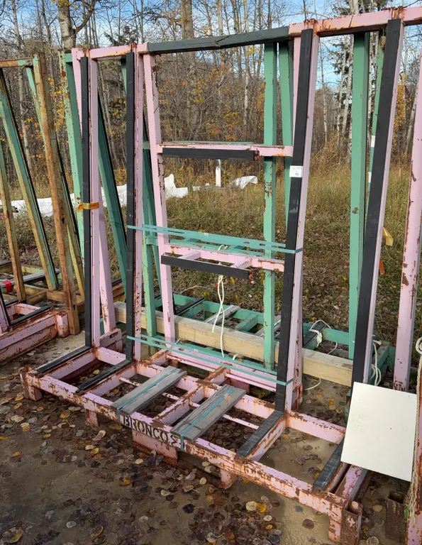 Heavy-Duty Steel A-Frame Glass Rack with Rubber-Lined Supports