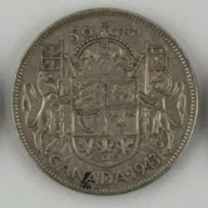 1943 Canada 50 Cents Silver Lot of 3