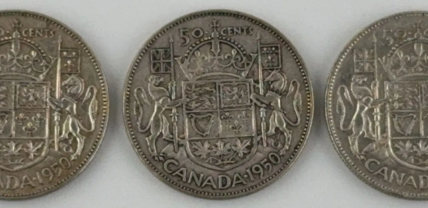 1950 Canada 50 Cents Silver Lot of 3