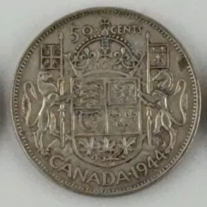 1944 Canada 50 Cents Silver Lot of 3