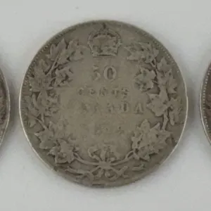 1919 Canada 50 Cents Silver Lot of 3