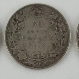 1919 Canada 50 Cents Silver Lot of 3