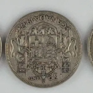 1943 Canada 50 Cents Silver Lot of 3