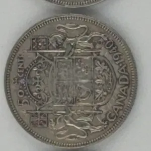 1940 Canada 50 Cents Silver Lot of 3