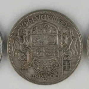 1943 Canada 50 Cents Silver Lot of 3