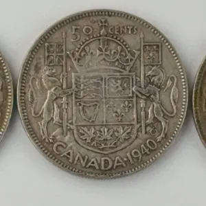 1940 Canada 50 Cents Silver Lot of 3