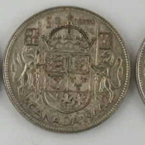 1944 Canada 50 Cents Silver Lot of 3