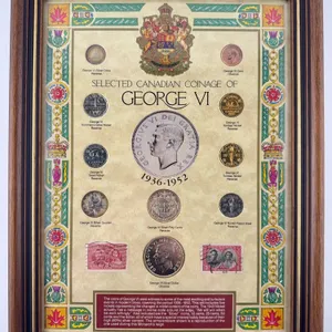 Selected Canadian Coinage of George VI Framed Display