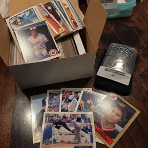 VARIED BASEBALL CARDS, HAND WARMER LOT