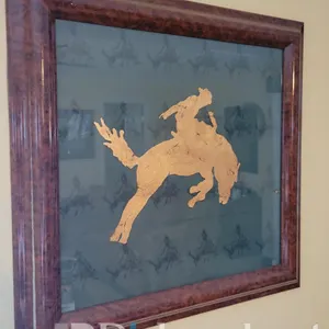 FRANKLIN MINT PRINT TITLED "THE BRONCO BUSTER"