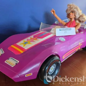 VINTAGE FARRAH FAWCETT DOLL WITH BARBIE CORVETTE