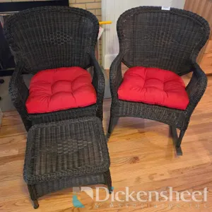 FOUR PIECE RATTAN PATIO SET