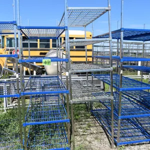 Blue Wire Mesh Refrigerator Shelves