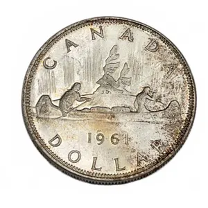 1961 Canada Silver Dollar Queen Elizabeth II Coin
