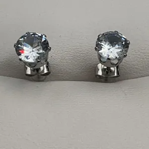 2.0 Carat Solitaire Brilliant Cut Stud Earring Set