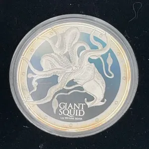 Giant Squid 1 oz Silver Collectible Coin in Mint Case