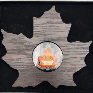 Royal Canada Mint issued 2016 $20 Fine .999 Silver Maple Leaf Shaped Coin