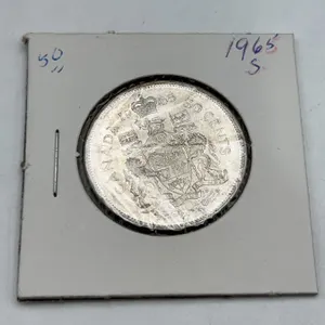 1965 Canada 50 Cents Silver Half Dollar Coin