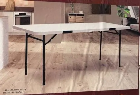 Plastic Commercial Fold-in-Half Table 1.83m