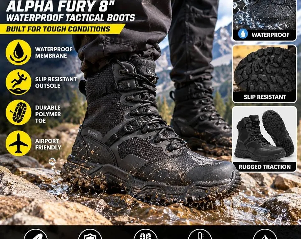 Original S.W.A.T. Alpha Fury 8" Boots, Size 9