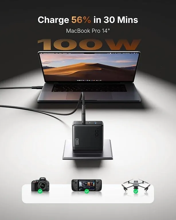 INIU USB-C Charger 100W PowerCube Duo