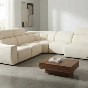 Primo Cascade BEV Cream Recliner Sectional 5 Piece