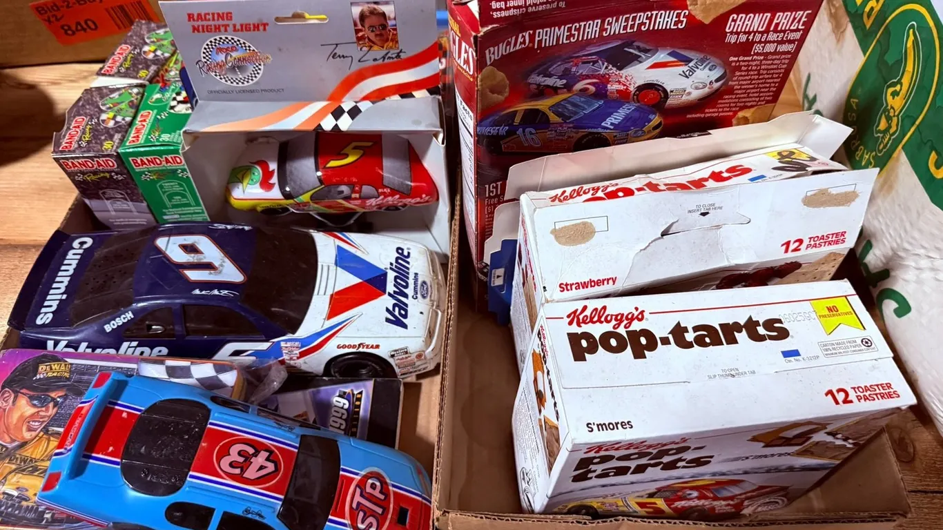 (2) Boxes of Racing and Nascar Memorabilia