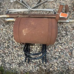 Michigan Fleet Automotive Fuel Tank, (2) Exhaust Pipes and Aluminum Stand