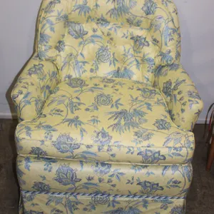 Floral Upholstered Armchair
