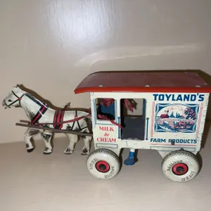 1930's Marx tin litho Toylands Farm Products cart/horse