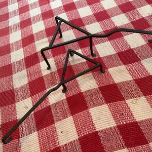 Primitive wrought iron campfire pot stands