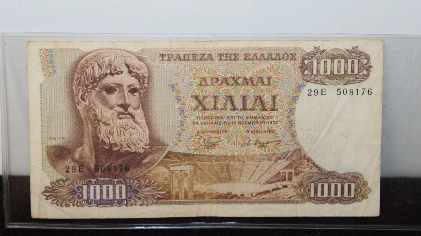 1970 Greek 1000 Drachmai Note