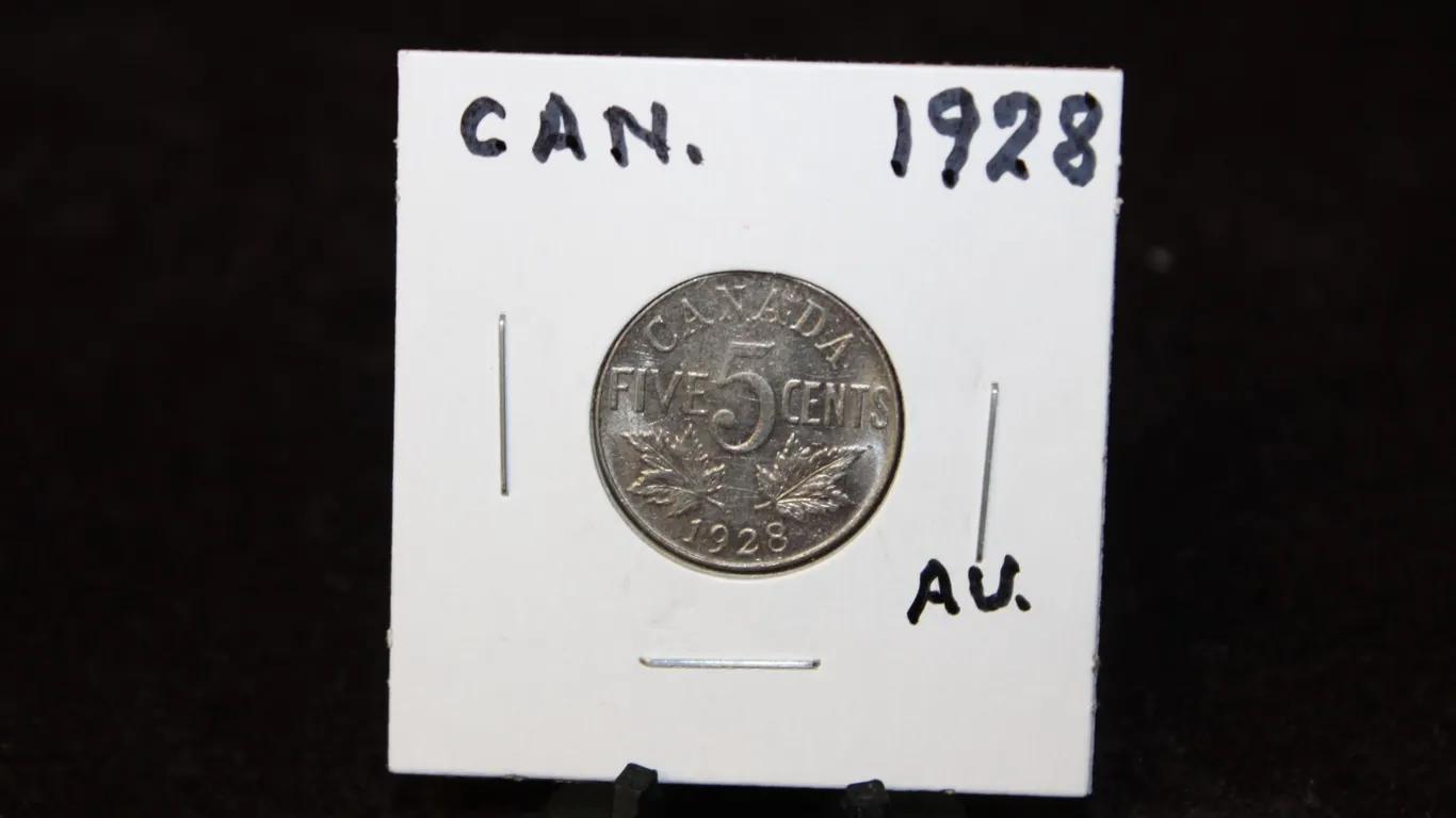 1928 Canadian Five-Cent Coin