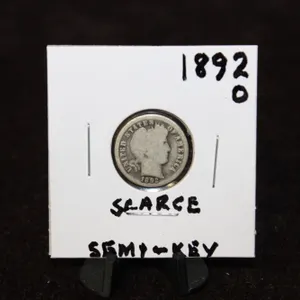 1892-O U.S. Barber Silver Dime
