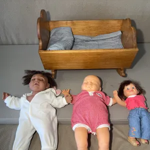 Doll Cradle and Dolls