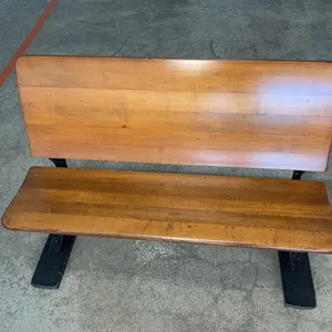 Double Cast-Iron School Desk Seat