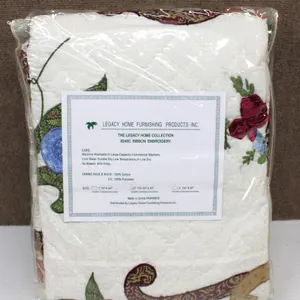 Legacy Ribbon Embroidery Quilt F/Q 90" x 90"