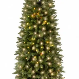 4 1/2 Foot Pencil Tree Green with LED Lights.